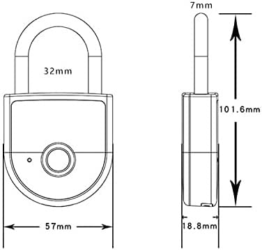 Waterproof USB Rechargeable Fingerprint Padlock