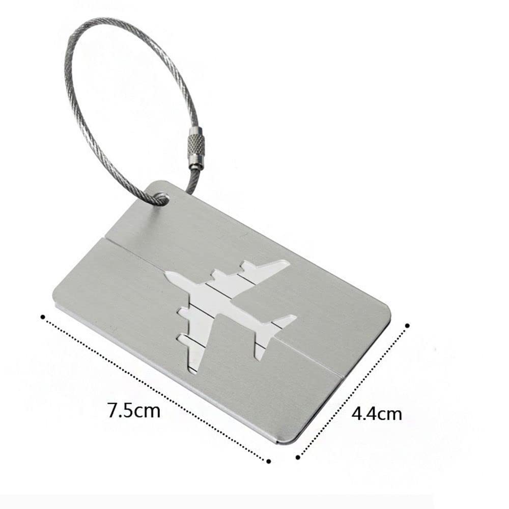 Aluminum Airplane Luggage Tag