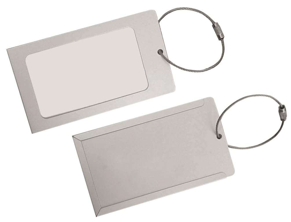 Aluminum Luggage Tag - Silver