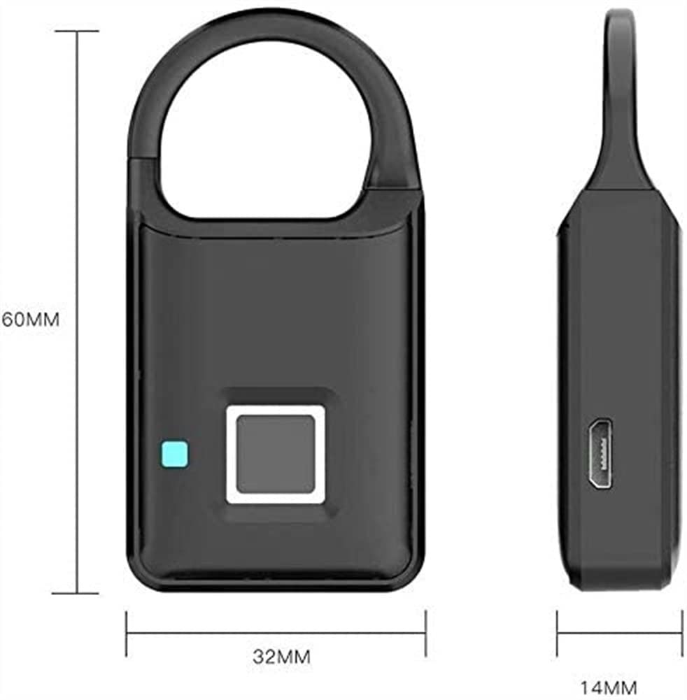 USB Rechargeable Fingerprint Padlock