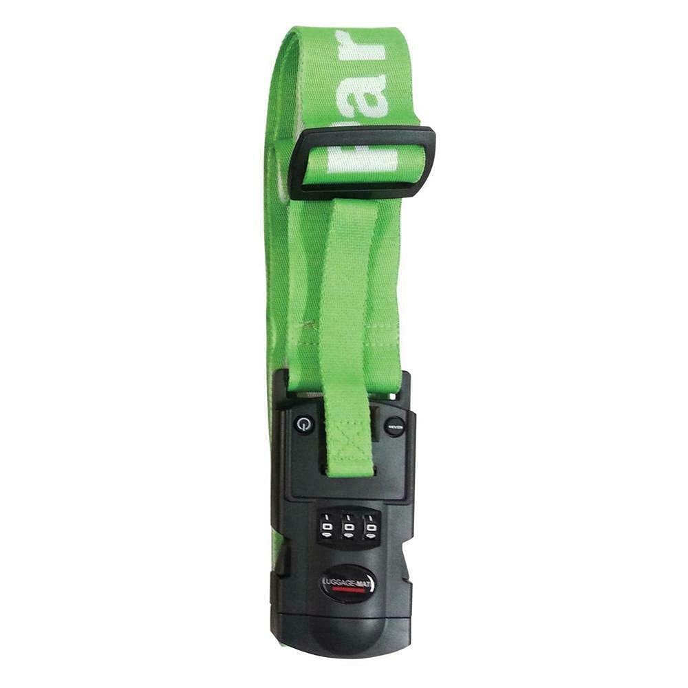 Gdesign White City Names Luggage Strap, Green