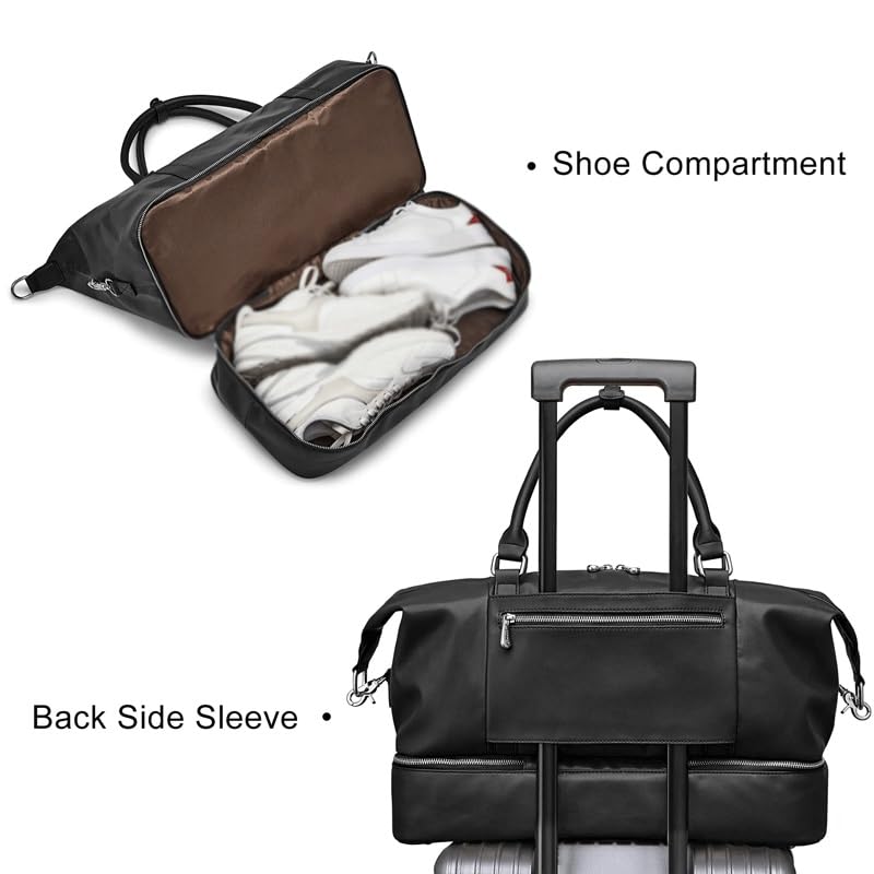 Women’s Genuine Leather Weekender Duffel Bag