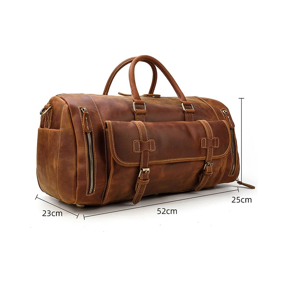 Handmade Leather Travel Duffel Bag