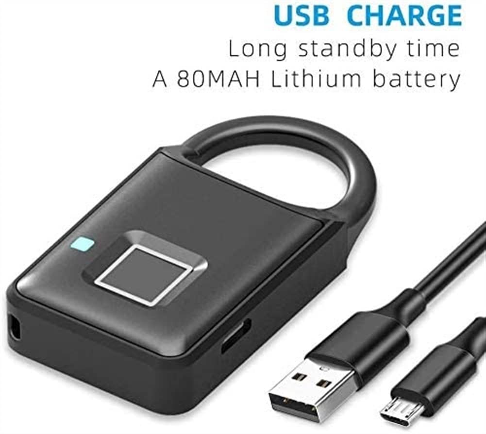 USB Rechargeable Fingerprint Padlock