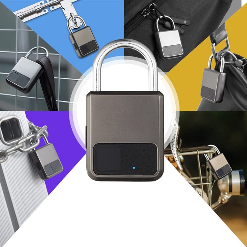 Fingerprint Lock Smart Keyless Security Locker Rechargeable Bike Gym Luggage