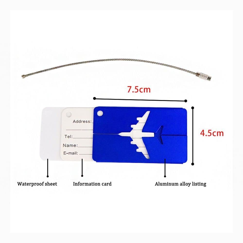 Aluminum Airplane Luggage Tag