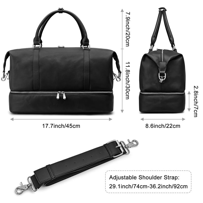 Women’s Genuine Leather Weekender Duffel Bag