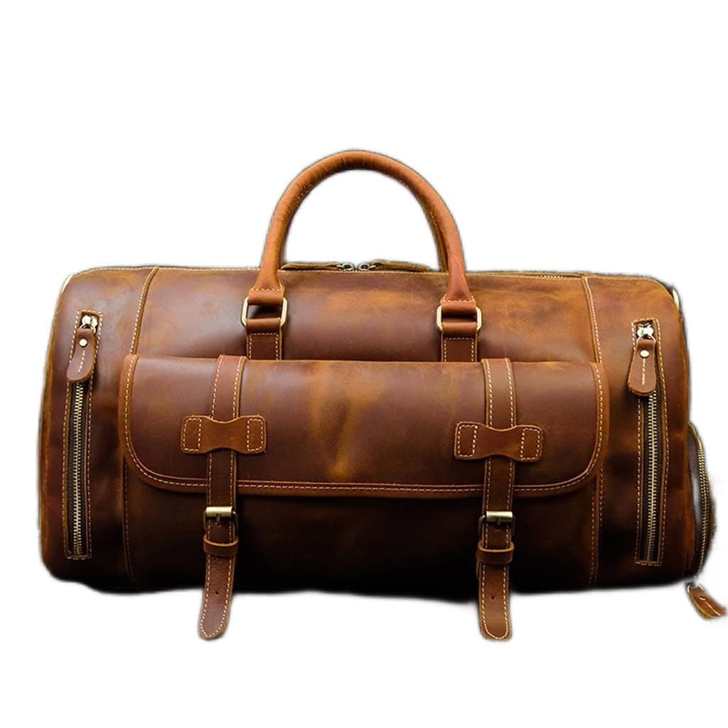 Leather Travel Duffel & Laptop Bag