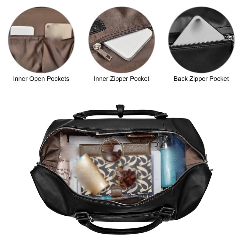 Women’s Genuine Leather Weekender Duffel Bag