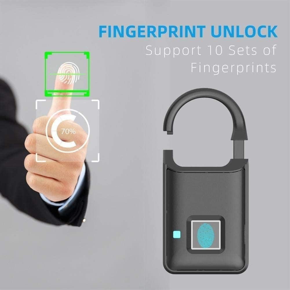 USB Rechargeable Fingerprint Padlock
