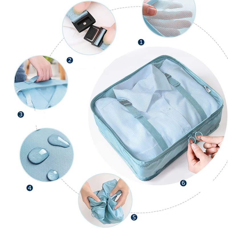 8-Piece Travel Packing Cube Organizer Set