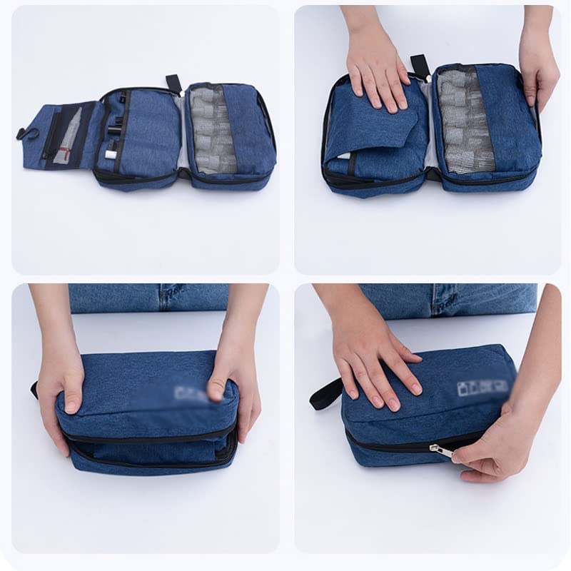Large Travel Toiletry Bag with Wet & Dry Compartments