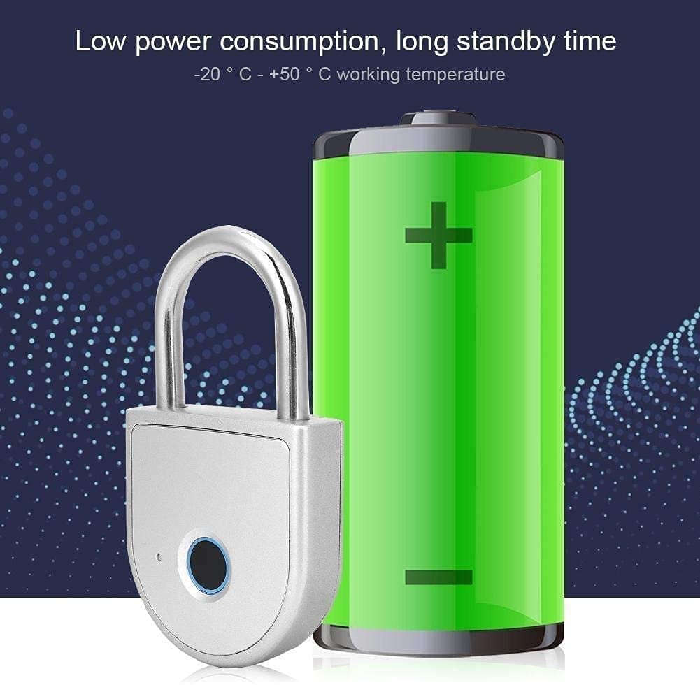 Waterproof USB Rechargeable Fingerprint Padlock