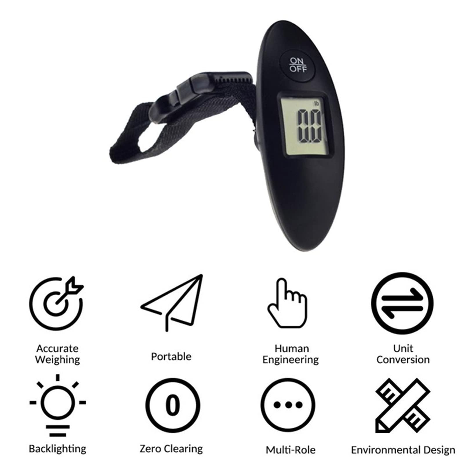 Portable Digital Luggage Scale with LCD Display