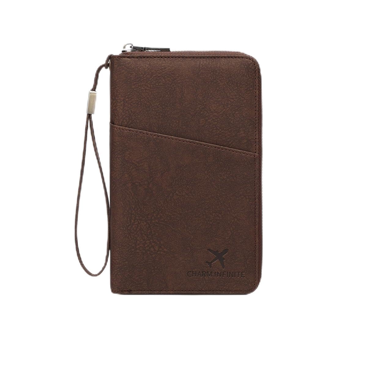 RFID Leather Passport Wallet & Travel Document Organizer