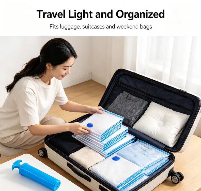 10-Piece Vacuum Compression Storage Bag Set