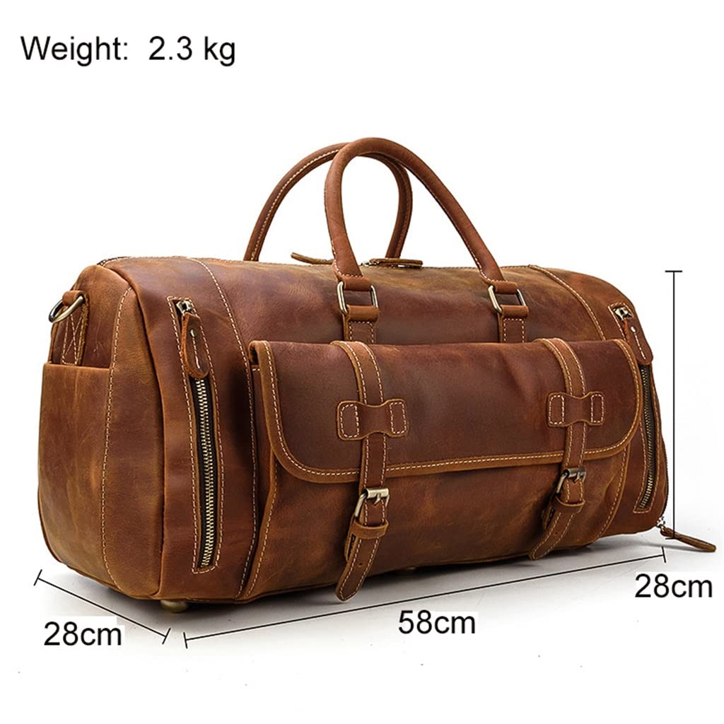 Leather Travel Duffel & Laptop Bag