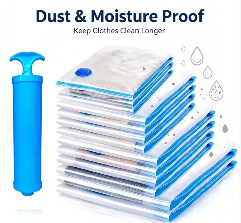 10-Piece Vacuum Compression Storage Bag Set