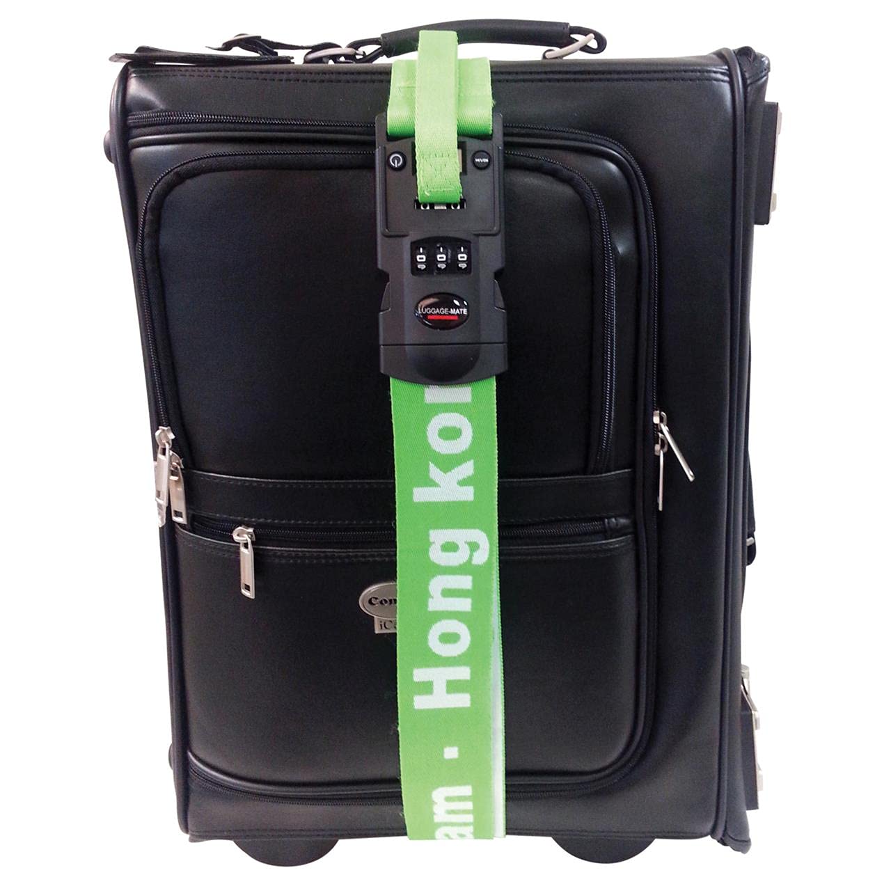Gdesign White City Names Luggage Strap, Green
