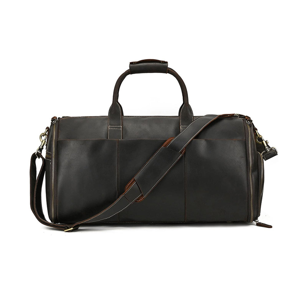 Vintage Leather Travel Duffel Bag