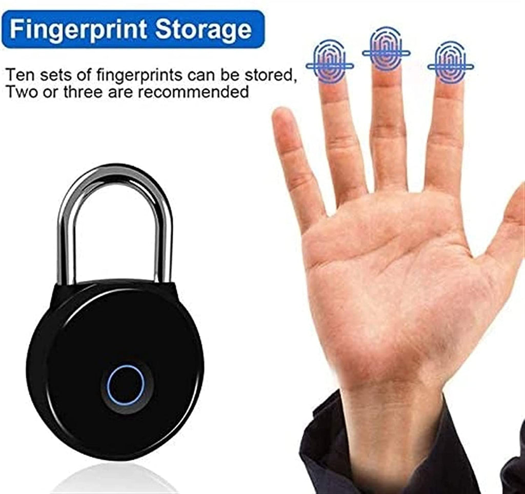 USB Rechargeable Fingerprint Security Padlock