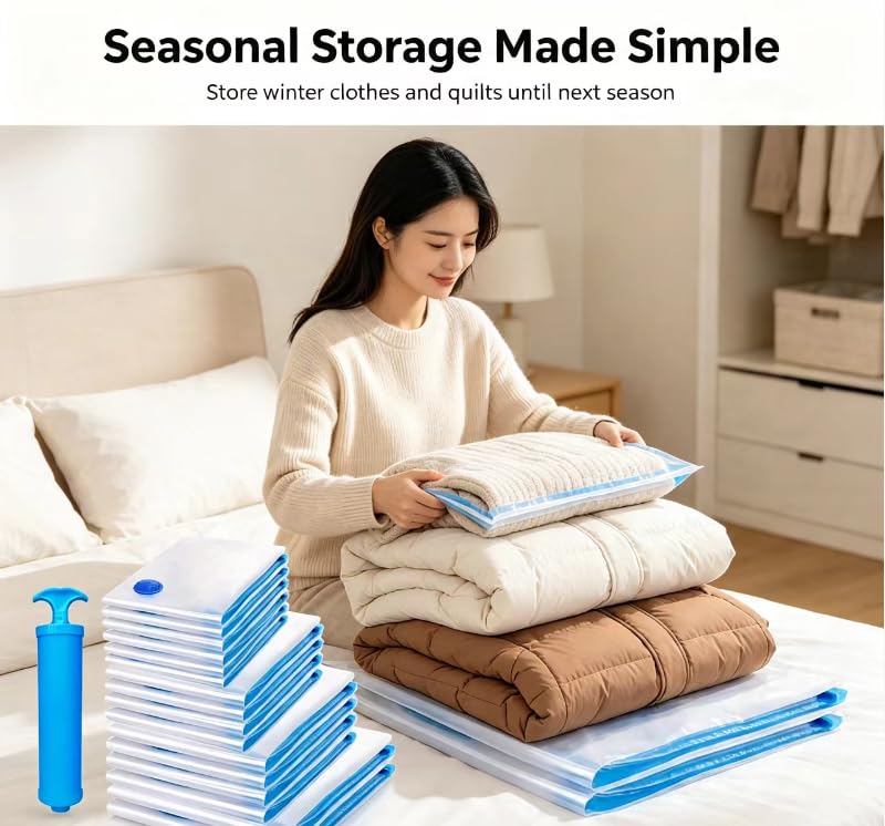 10-Piece Vacuum Compression Storage Bag Set