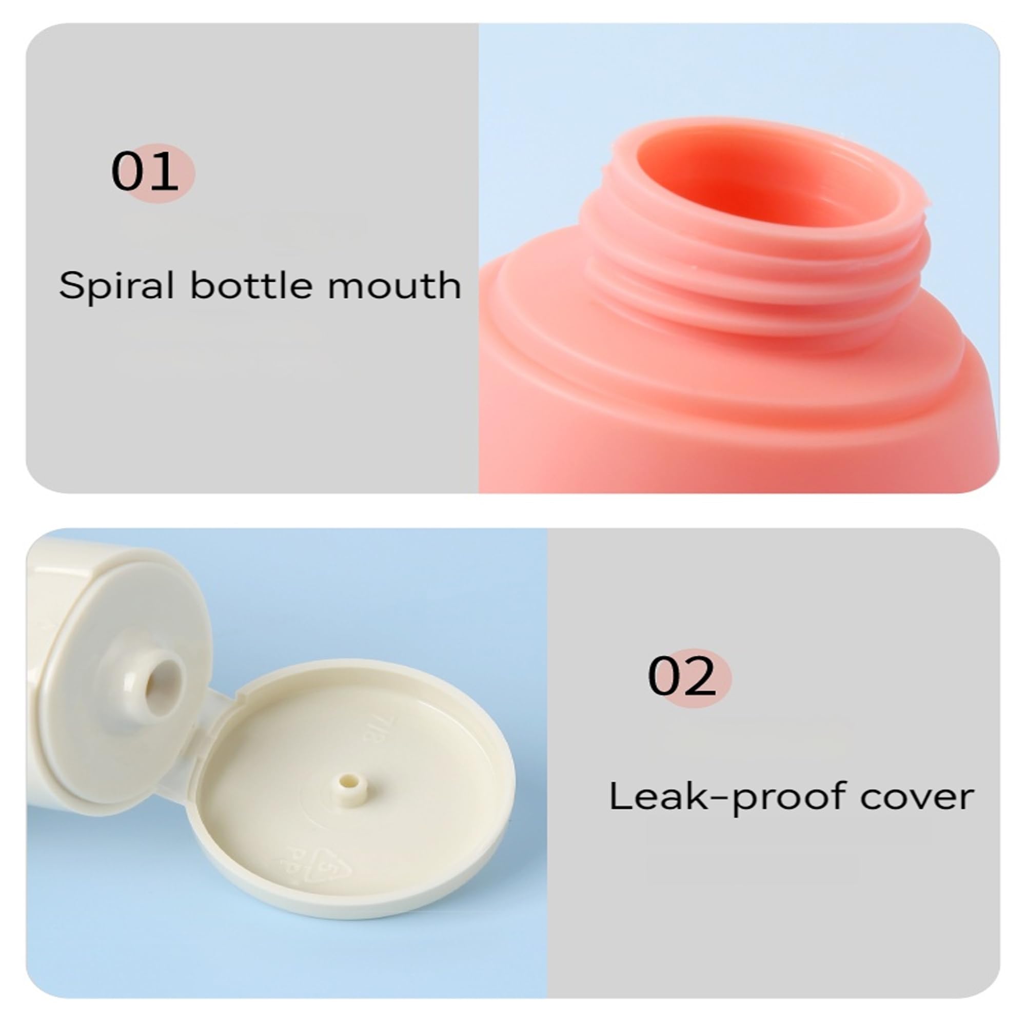 3-Piece Silicone Travel Toiletry Bottle Set