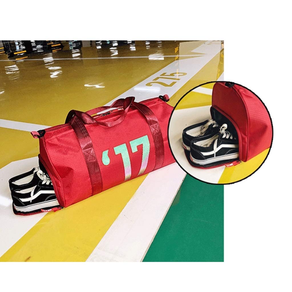 Water-Resistant Travel Duffel Bag with Shoe Compartment