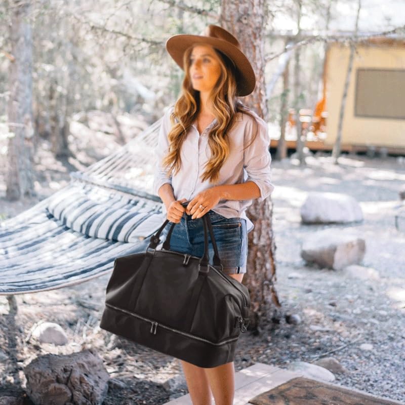 Women’s Genuine Leather Weekender Duffel Bag