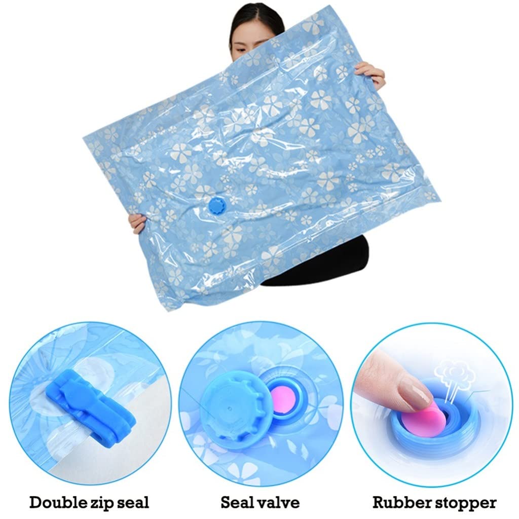 7-Piece Reusable Vacuum Compression Storage Bag Set