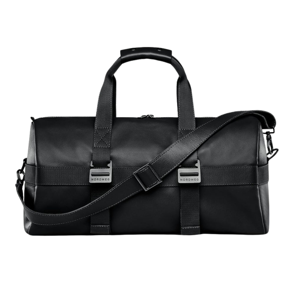 38L Leather Weekender Duffel Bag with Yoga Mat Straps