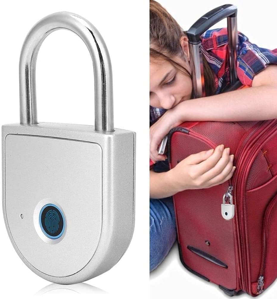 Waterproof USB Rechargeable Fingerprint Padlock