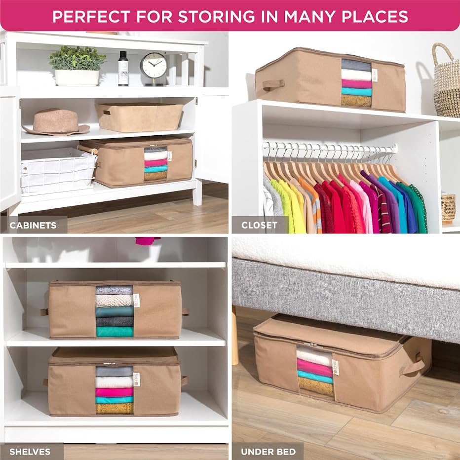 2-Piece Underbed Clothes & Bedding Storage Bag Set