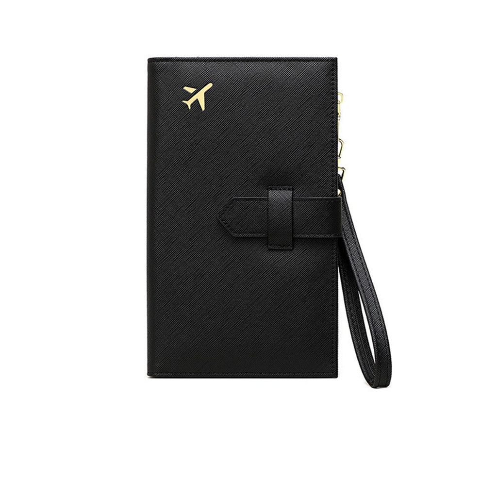 RFID Leather Family Passport & Travel Document Organizer