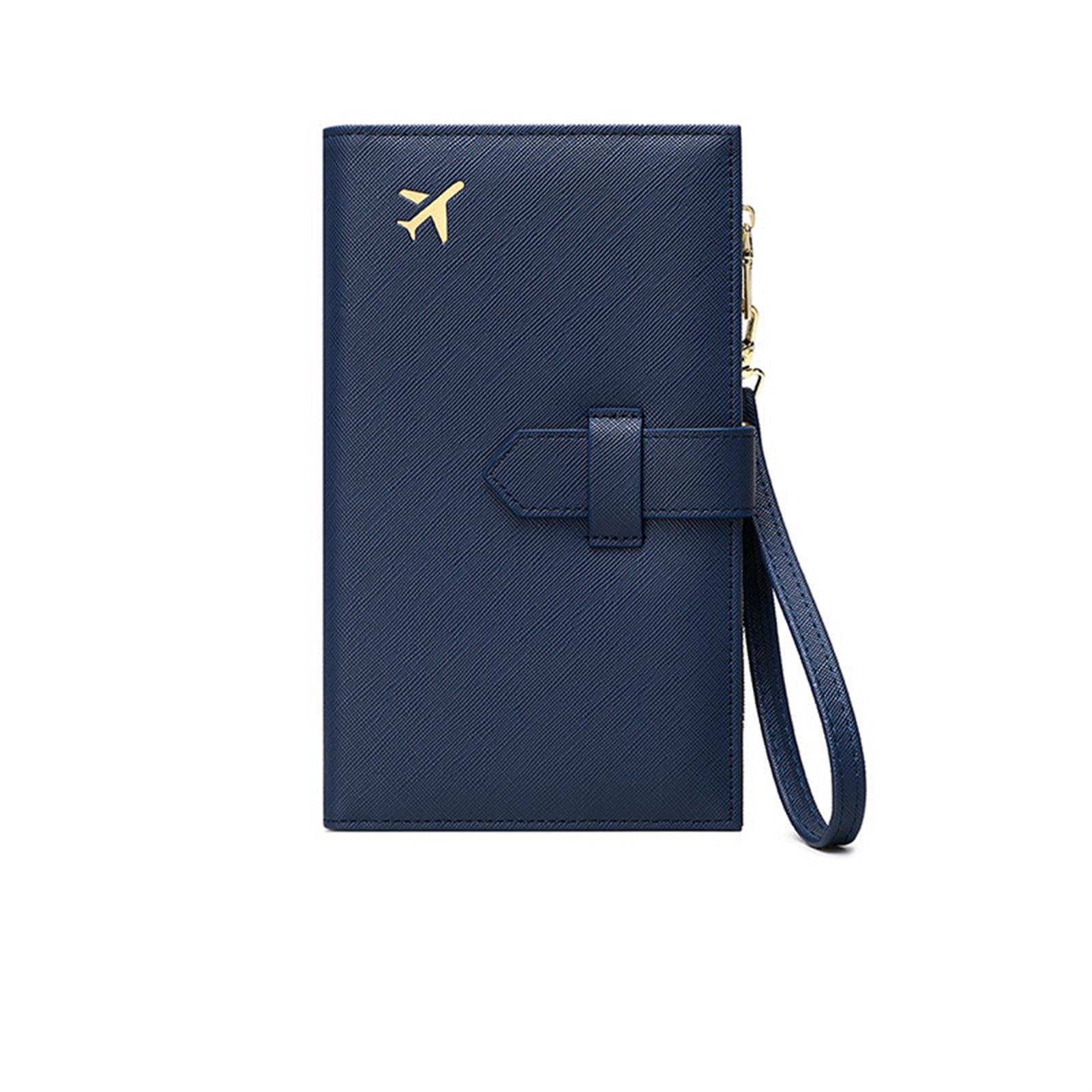 RFID Leather Family Passport & Travel Document Organizer
