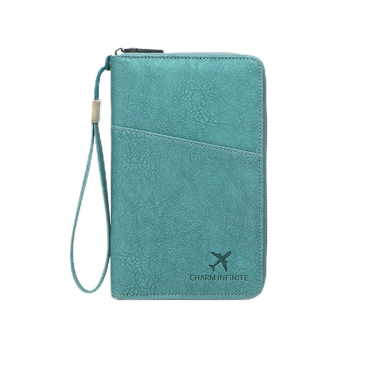 RFID Leather Passport Wallet & Travel Document Organizer