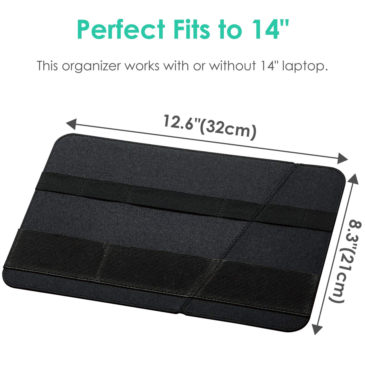 Electronics Accessory Organizer for 14" Laptop