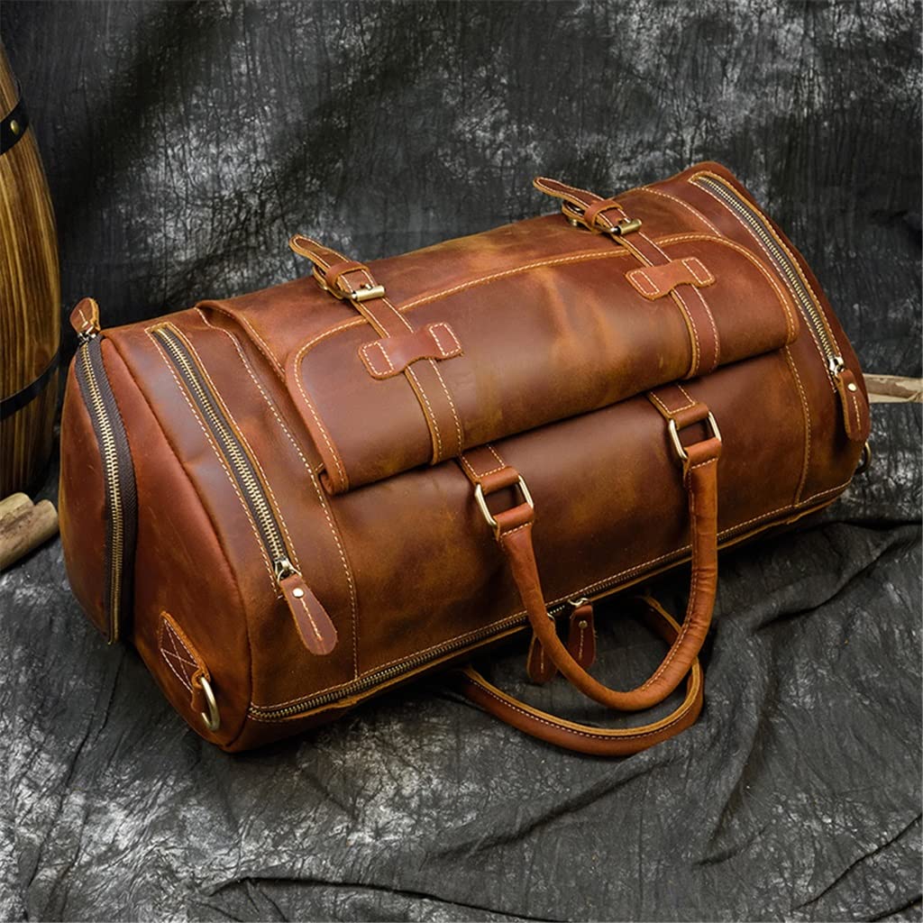 Leather Travel Duffel & Laptop Bag