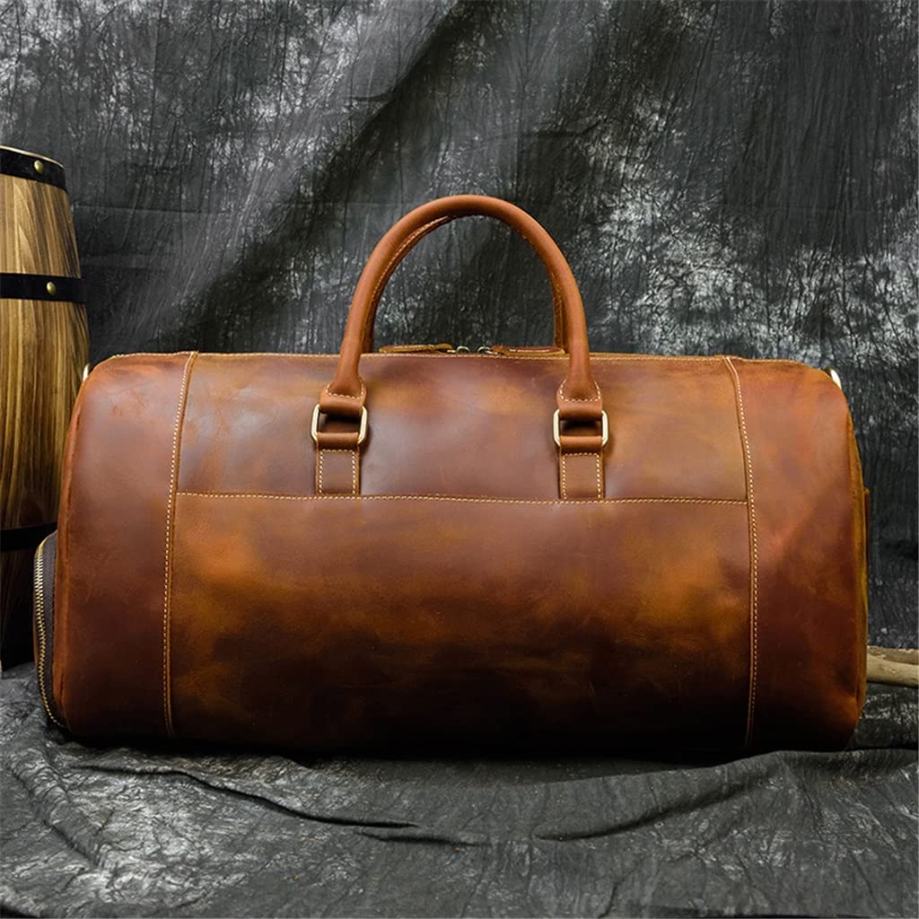 Leather Travel Duffel & Laptop Bag