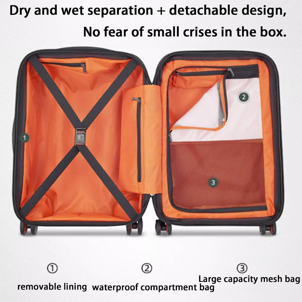 USB Charging Lightweight Carry-On Luggage