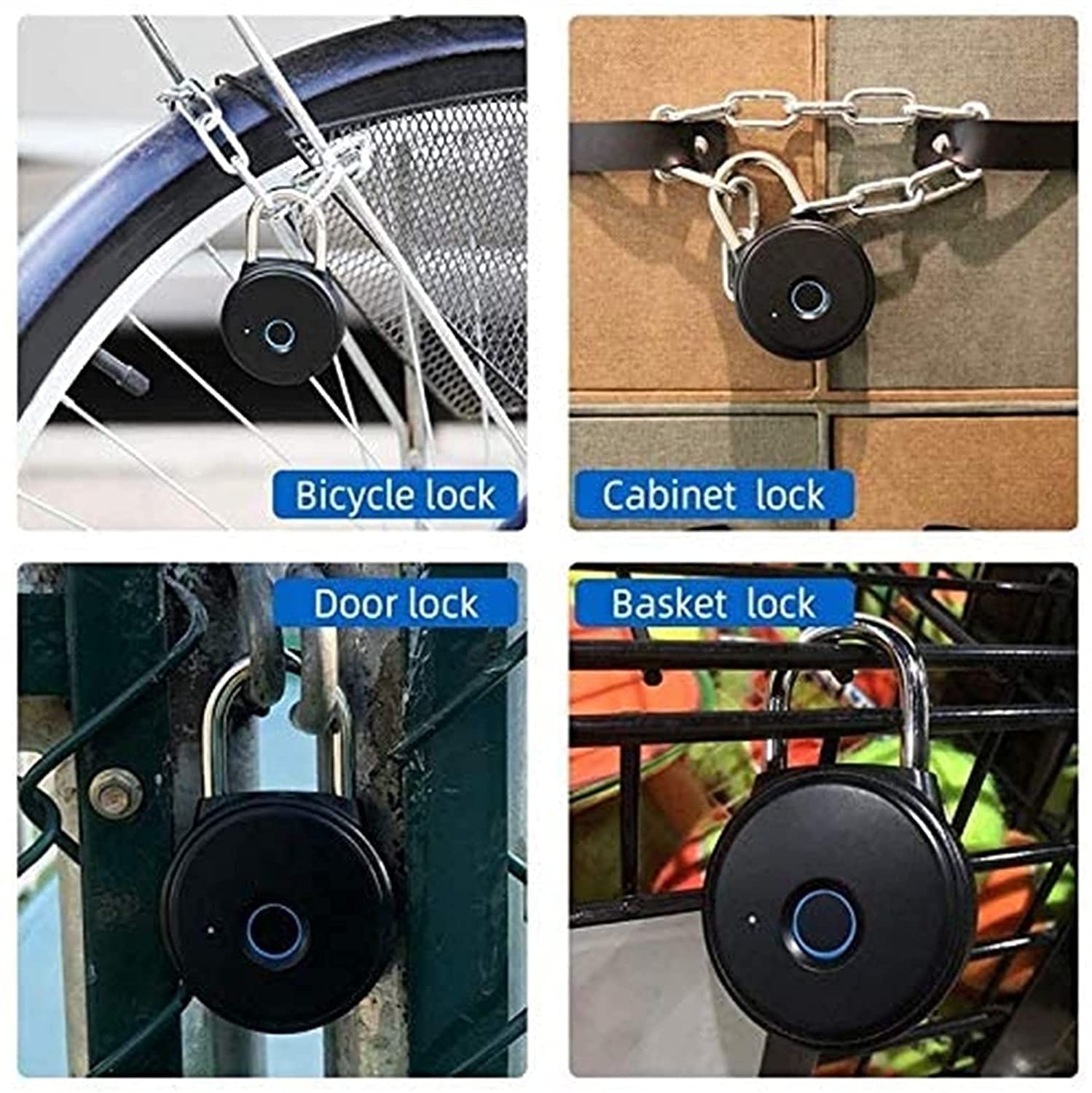 USB Rechargeable Fingerprint Security Padlock