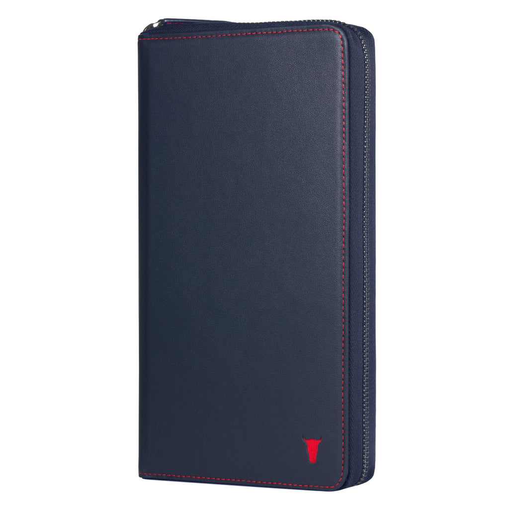 RFID Leather Family Travel Wallet & Passport Organizer