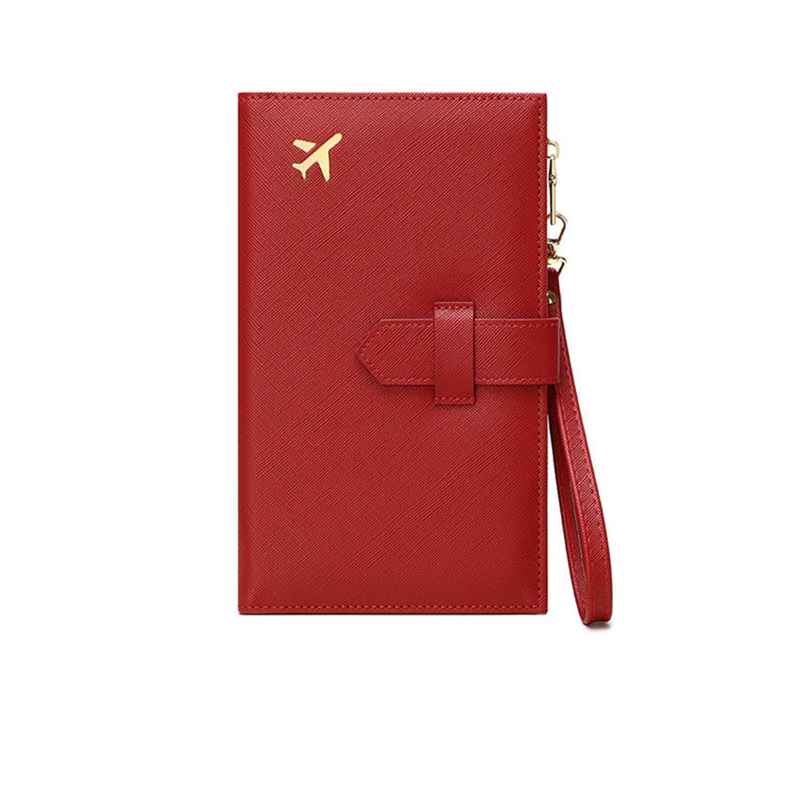 RFID Leather Family Passport & Travel Document Organizer