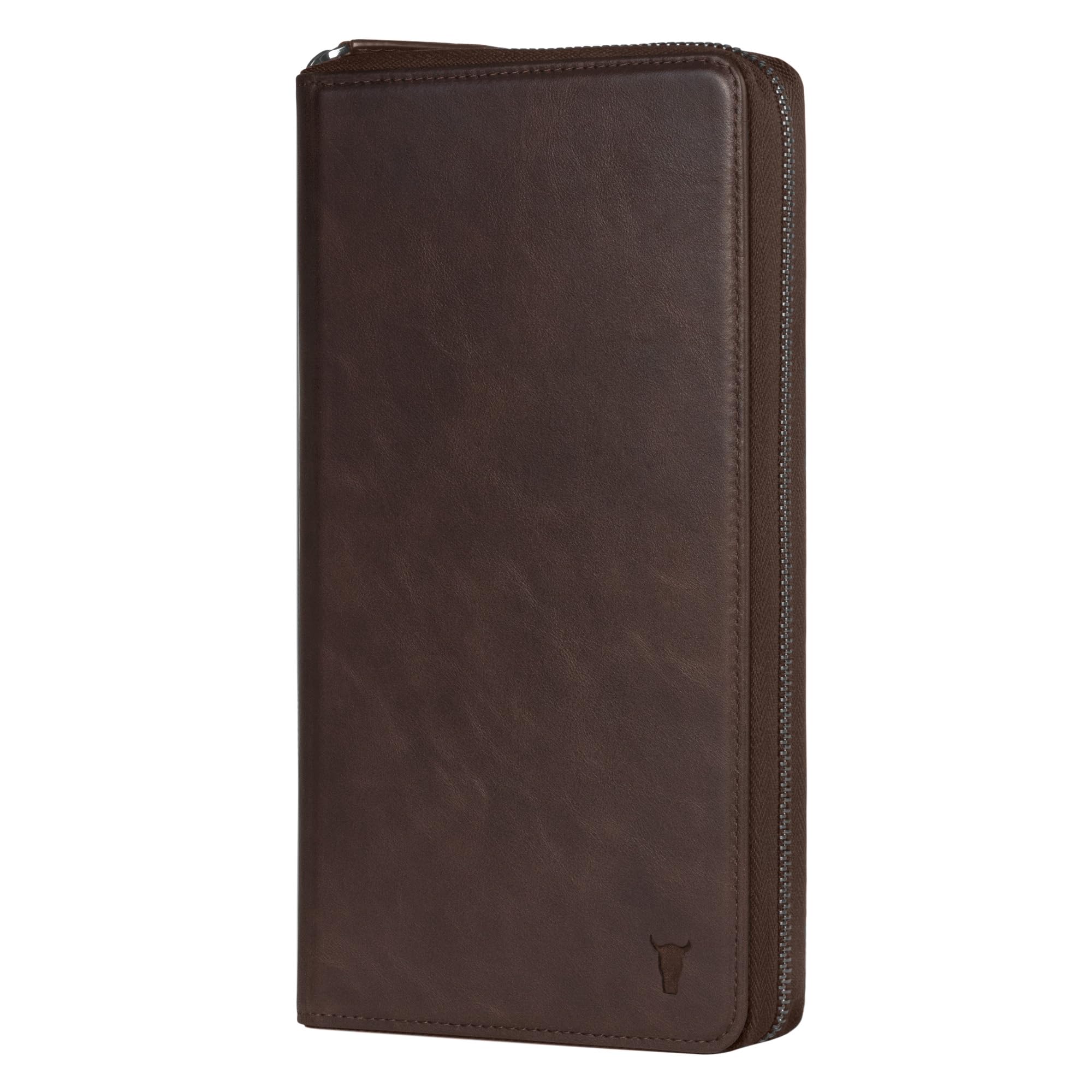 RFID Leather Family Travel Wallet & Passport Organizer