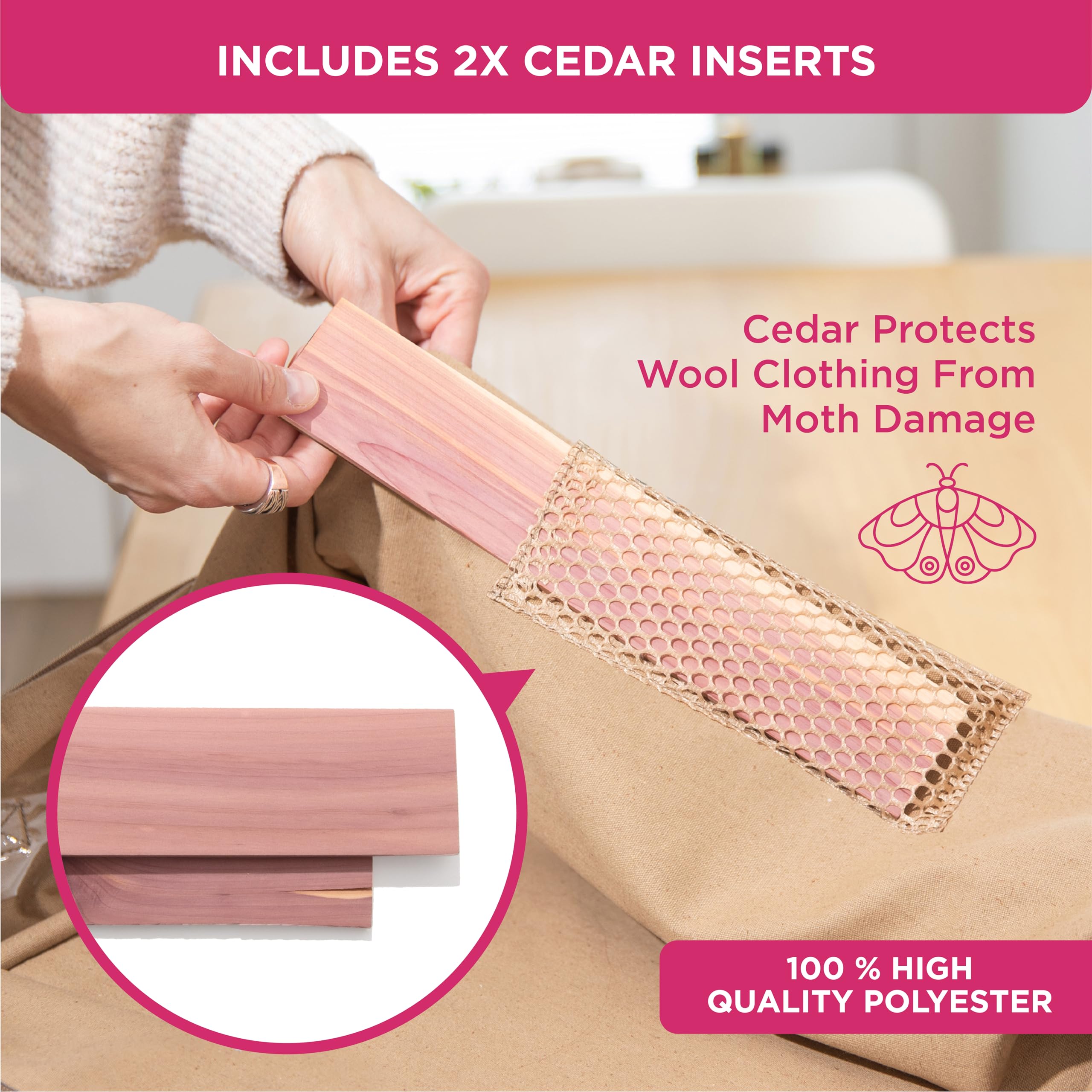 2-Piece Underbed Clothes & Bedding Storage Bag Set