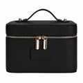 Leather Travel Makeup Case with Removable Divider