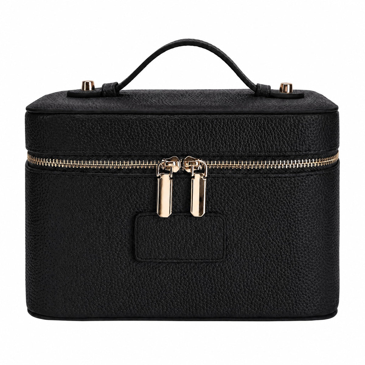 Leather Travel Makeup Case with Removable Divider