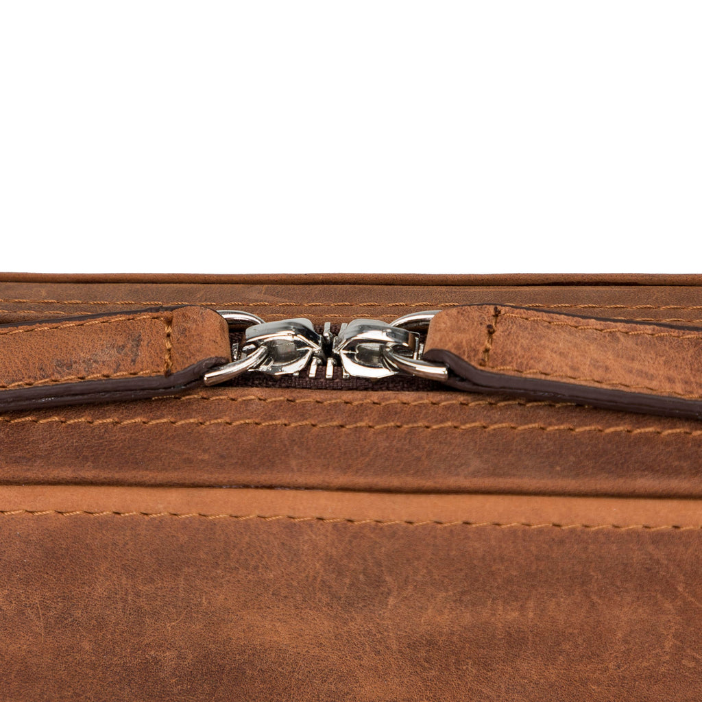 Full Grain Leather Travel Cable Organizer