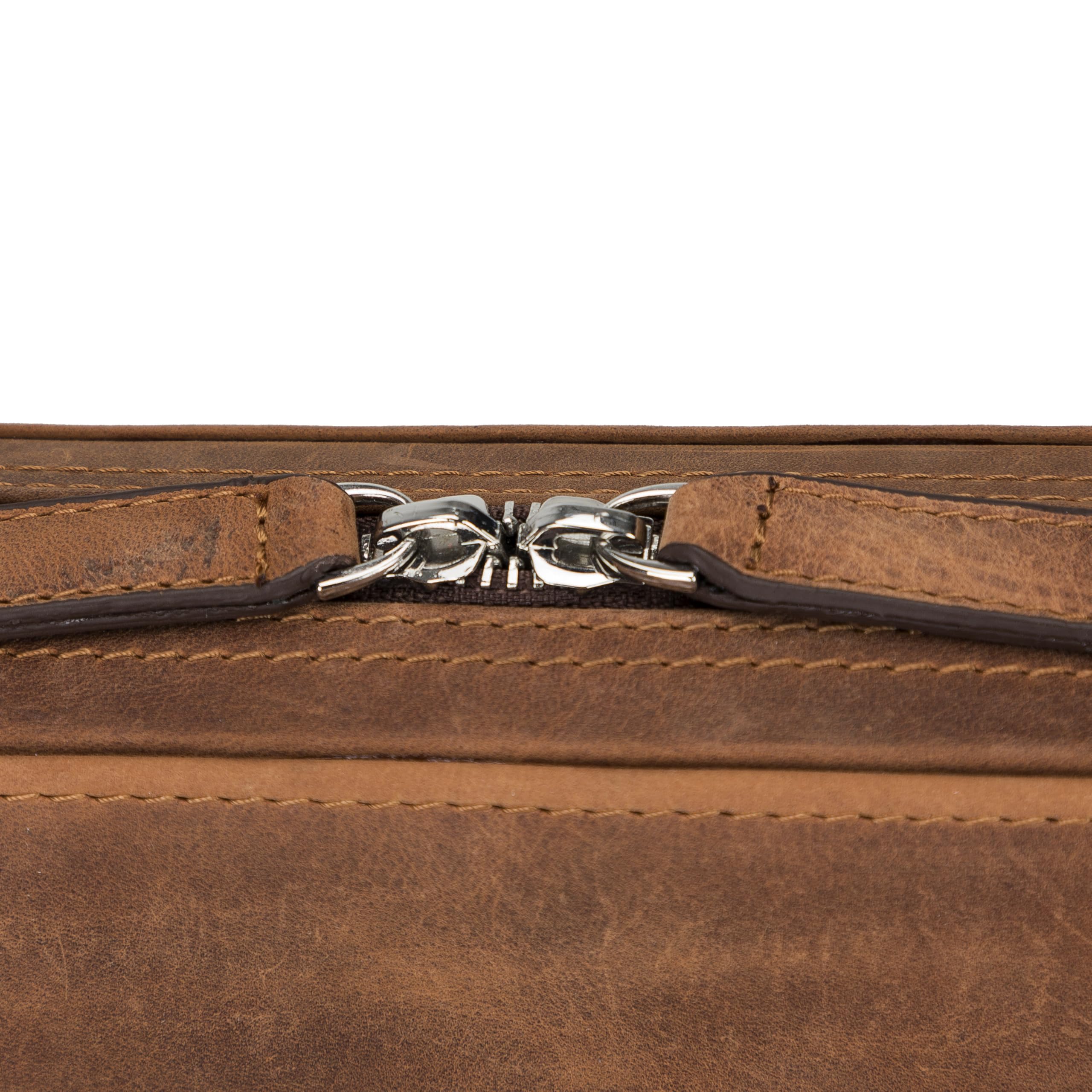 Full Grain Leather Travel Cable Organizer