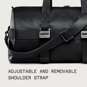 38L Leather Weekender Duffel Bag with Yoga Mat Straps